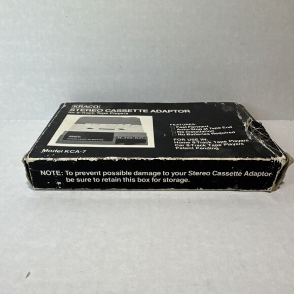 KRACO Stereo Cassette to 8-Track Tape Player Adapter Model KCA-7 - Untested - Picture 3 of 6